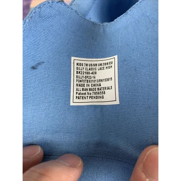 Billy Footwear Classic MDR High Top Girls Sneakers Size 7M Blue/Pink BK22100 Zip - Picture 6 of 9